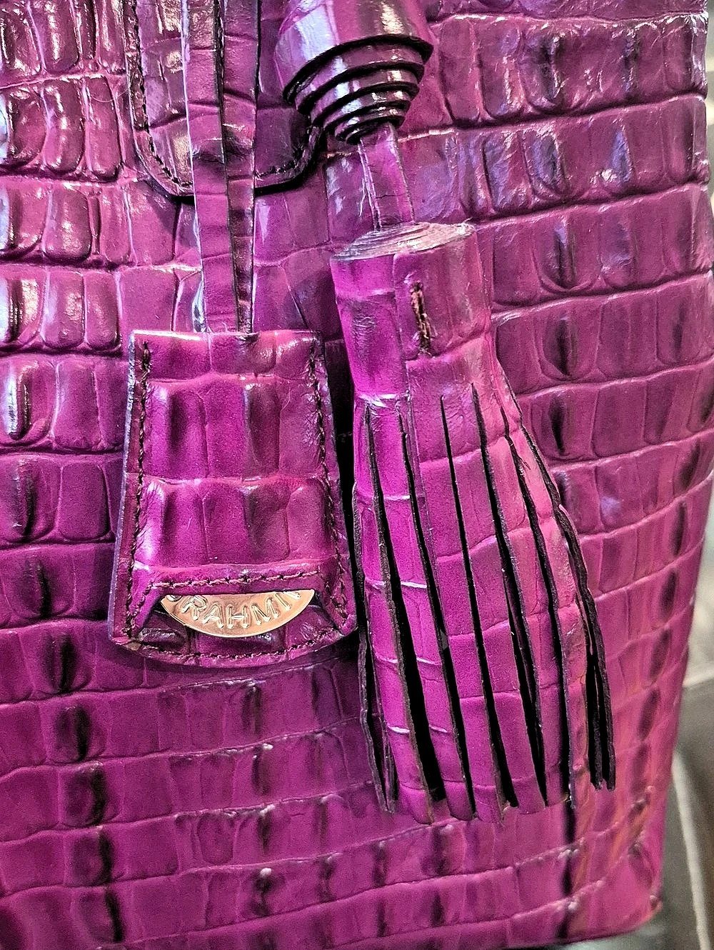 Brahmin Medium Asher Tote in Purple Potion Melbourne Purple Potion Melbourne - Picture 4 of 7